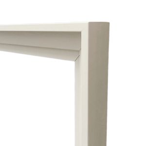 Caisse américaine Eco - Blanc satiné - Angle baguette