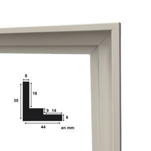 Caisse américaine Eco - Blanc - Dimensions baguette et caisse