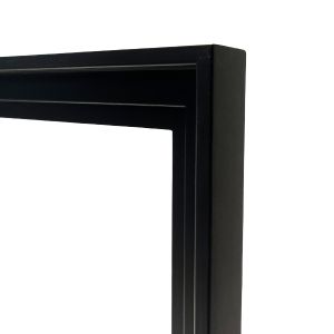 Caisse américaine Eco - Noir -  Angle baguette -