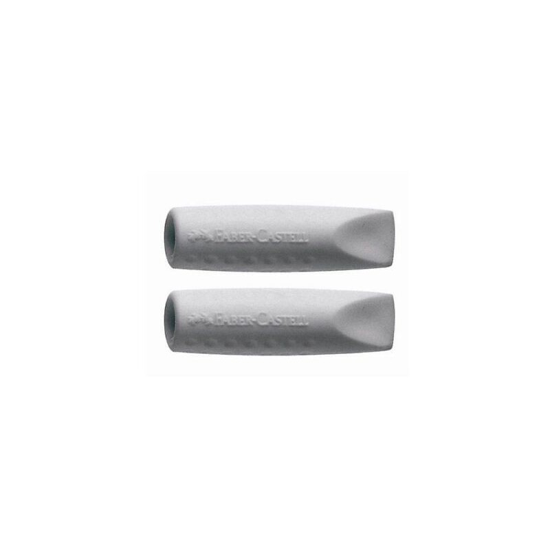 Gomme capuchon Grip 2001 - Lot de 2 - protège, allonge le crayon et s'utilise comme gomme - dessin -  Faber Castell