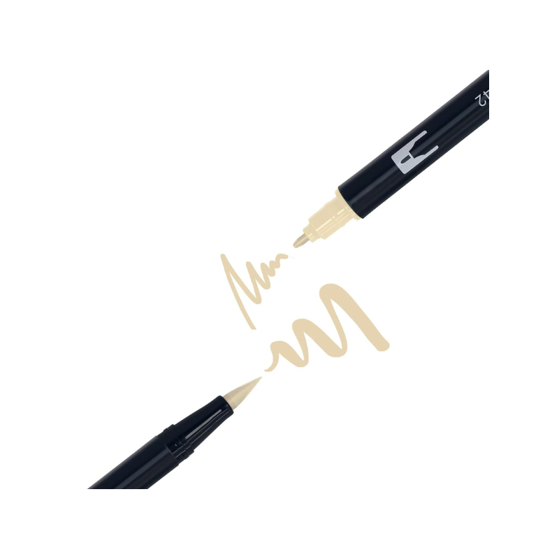 Feutre double pointe ABT gris clair - Portrait - Tombow