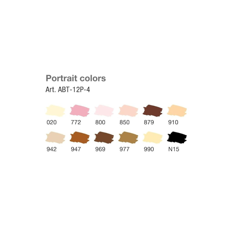 Nuancier feutres couleurs Portrait marque Tombow