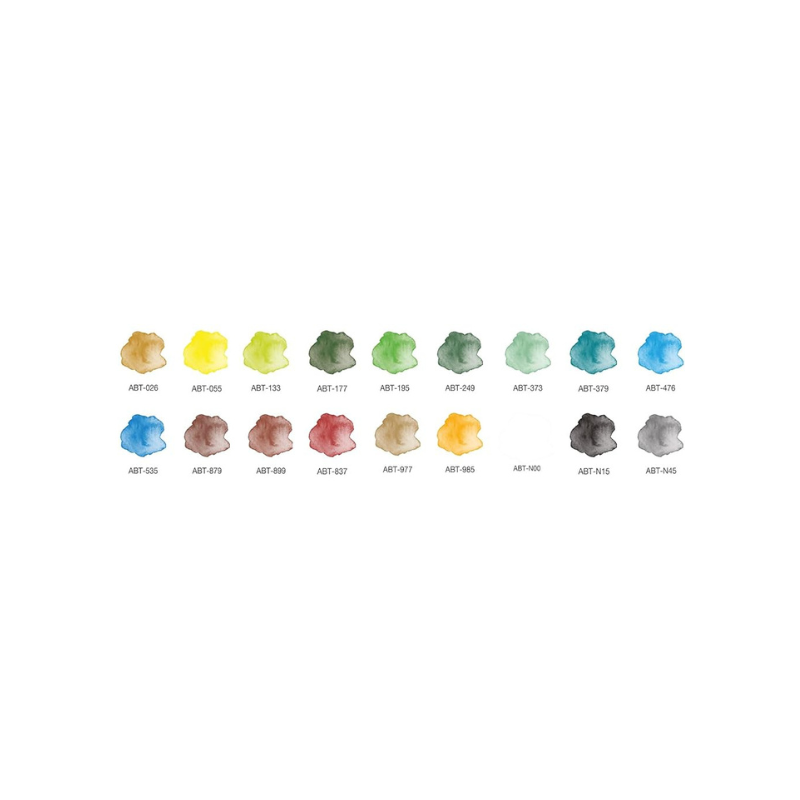 Nuancier feutres couleurs paysage marque Tombow