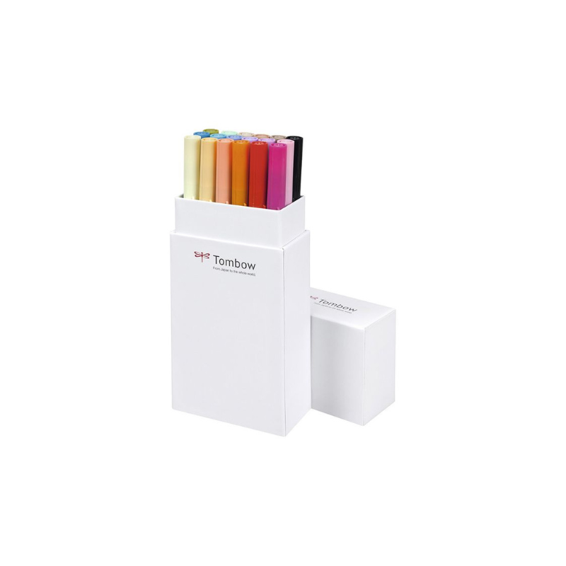 Boite 18 feutres double pointe ABT - Couleurs secondaires - Tombow