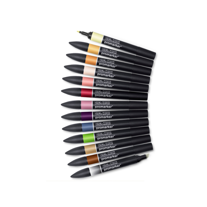  Winsor & Newton - Set de 12+1 Promarkers Manga Steampunk