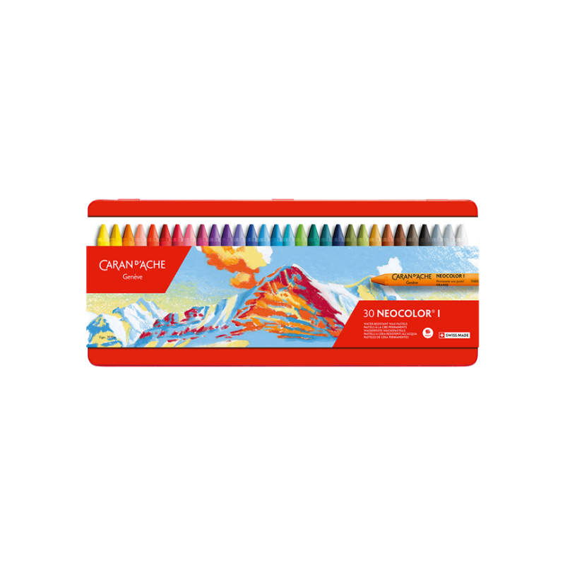Boîte de 30 pastels craie Neocolor I - Caran d'Ache