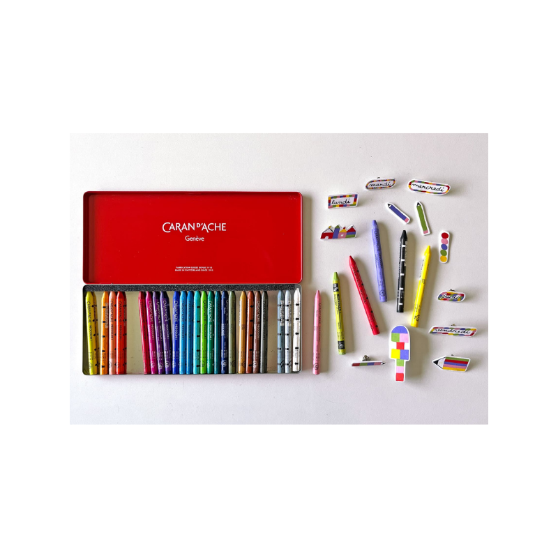 Boîte 30 Neocolor I - pastels craie par Caran d'Ache
