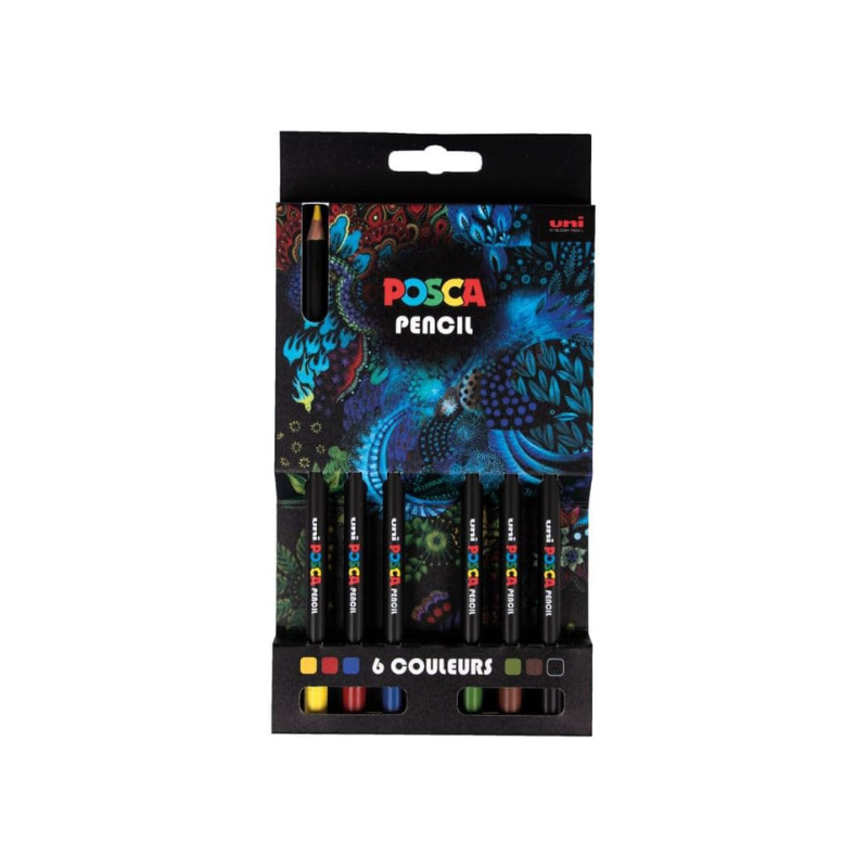Set de 6 crayons de couleurs POSCA Pencil