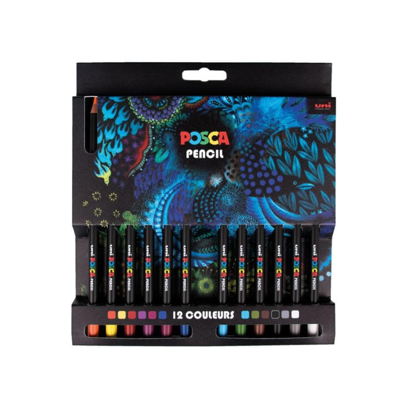 Set de 12 crayons de couleurs POSCA