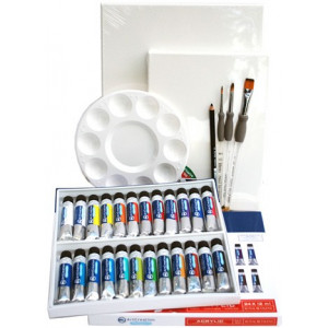 Ecd Germany - Coffret peinture huile acrylique crayons de couleur  aquarelles pastel 112 pcs - Outils et accessoires du peintre - Rue du  Commerce