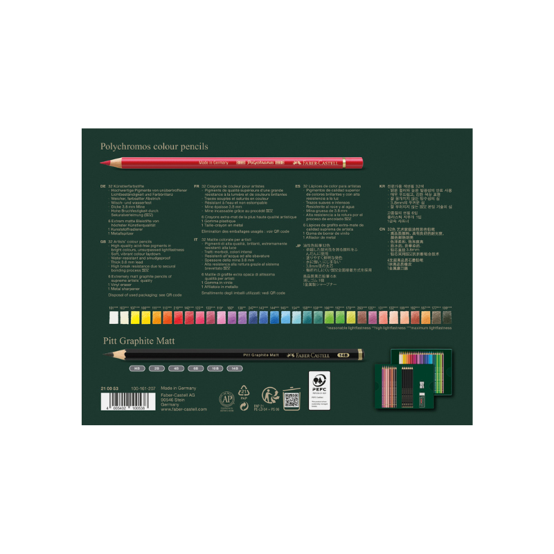 Faber-Castell Coffret Polychromos & Pitt graphite Matt - 40 pièces