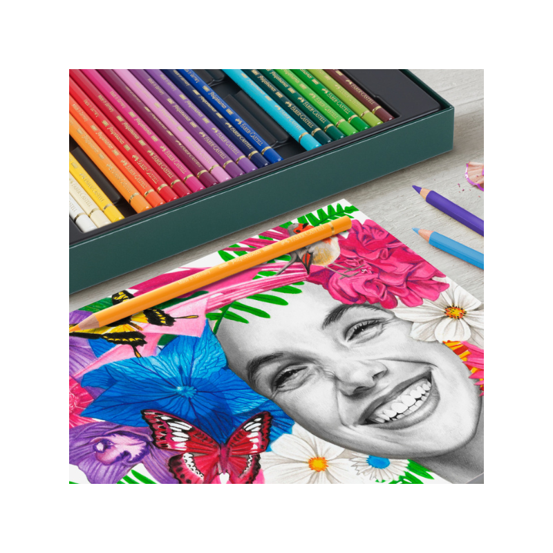 Coffret Faber-Castell 40 pièces Polychromos et Pitt graphite Matt