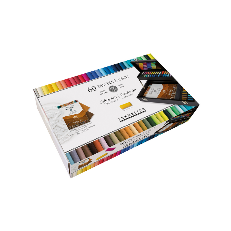 Sennelier - Coffret 60 demi-pastels à l'écu + bloc Pastel mixed media