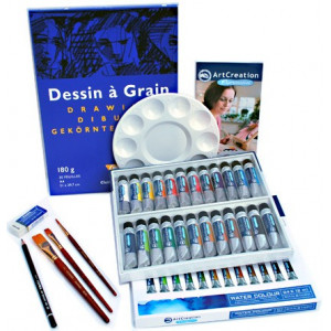 Kit Peinture Aquarelle Débutant, initiation peinture aquarelle - Creastore