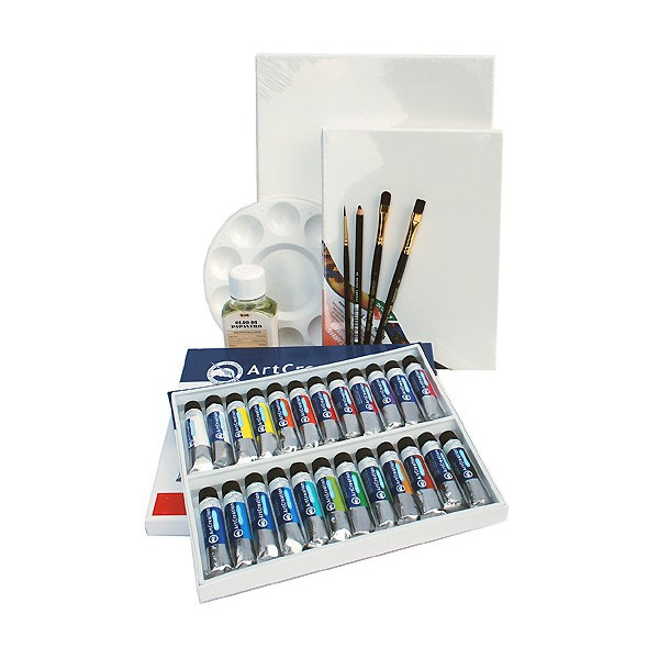 Kit Peinture huile 24 couleurs - Creastore