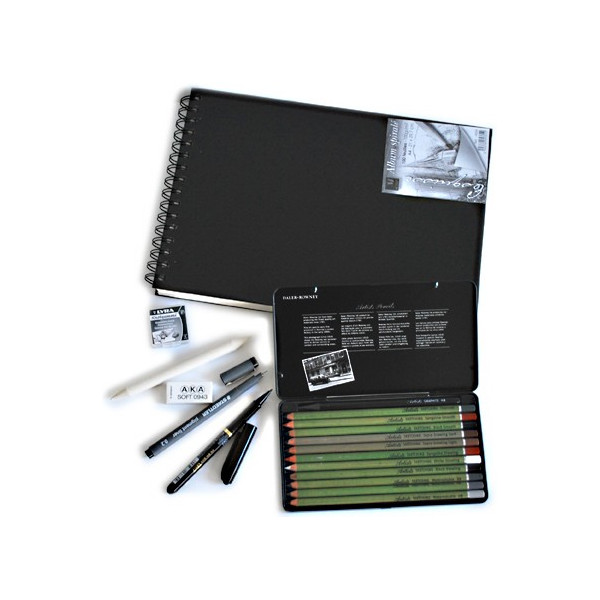 Kit Dessin avec feutres qualibrés et crayons esquisse - Creastore