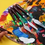 Couteaux à peindre, peinture au couteau
